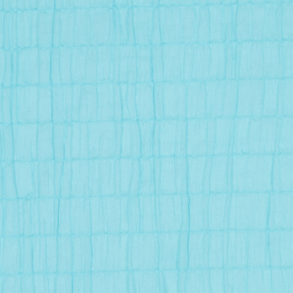 Sky Blue Puckered Cotton Woven