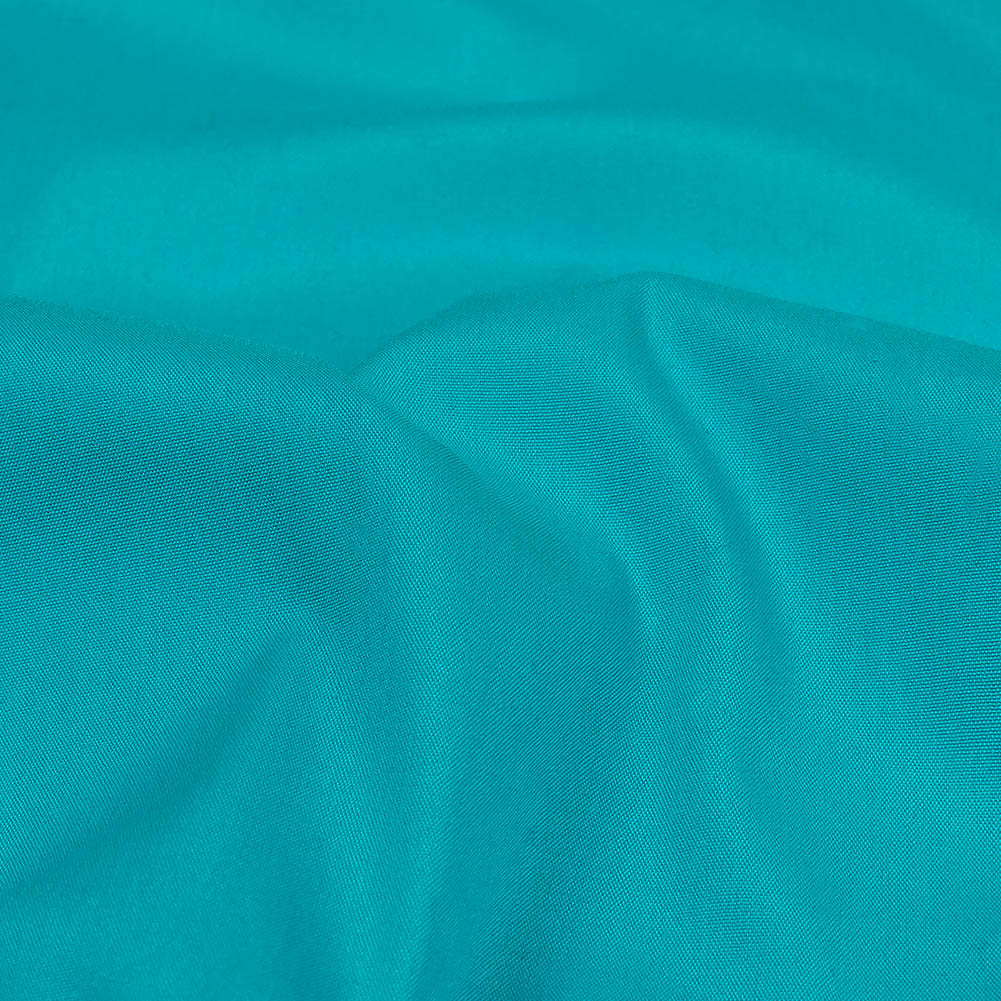 Turquoise Stretch Cotton and Nylon Shirting