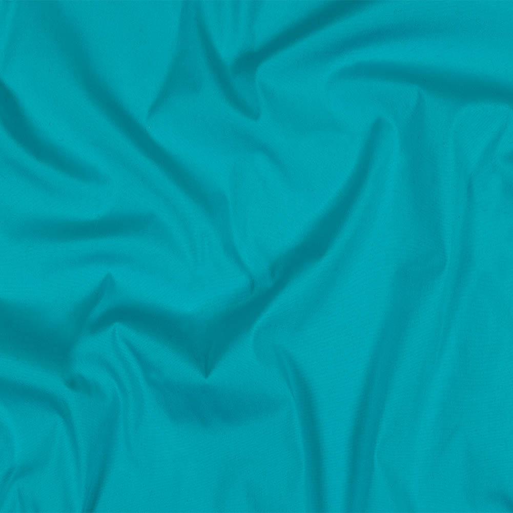 Turquoise Stretch Cotton and Nylon Shirting Turquoise Stretch Cotton and Nylon Shirting