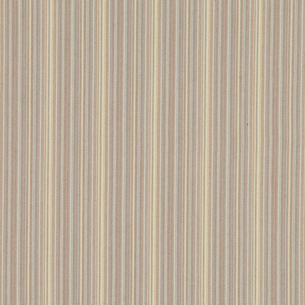 Italian Beige and Yellow Barcode Striped Stretch Cotton Suiting