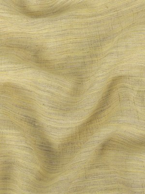 Pale Lemon, Ivory and Beige Striated Crinkled Linen and Polyester Double Cloth Pale Lemon, Ivory and Beige Striated Crinkled Linen and Polyester Double Cloth