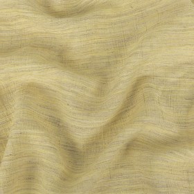 Pale Lemon, Ivory and Beige Striated Crinkled Linen and Polyester Double Cloth Pale Lemon, Ivory and Beige Striated Crinkled Linen and Polyester Double Cloth