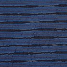 Italian Deep Blue-Green Crinkled Striped Woven Italian Deep Blue-Green Crinkled Striped Woven