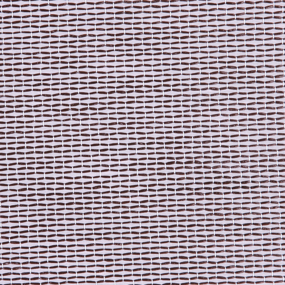 Italian Pale Pink and Chocolate Striped Polyester and Raffia Woven