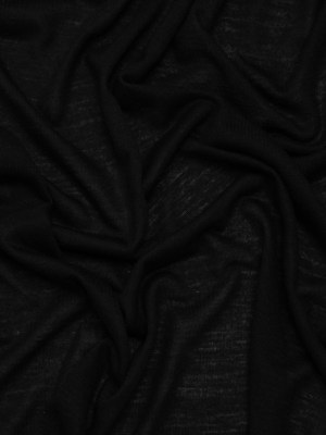 Lightweight Polyester Jersey Made in Italy – Black – Deadstock Lightweight Polyester Jersey Made in Italy – Black – Deadstock