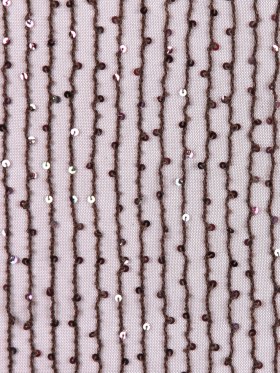 Chocolate Sequin Striped Mesh Chocolate Sequin Striped Mesh