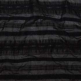Textured Burnout Brocade – Metallic Black Circles and Stripes – Deadstock Textured Burnout Brocade – Metallic Black Circles and Stripes – Deadstock