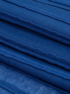 Italian Nautical Blue Pintucked Sheer Rayon Jersey Italian Nautical Blue Pintucked Sheer Rayon Jersey