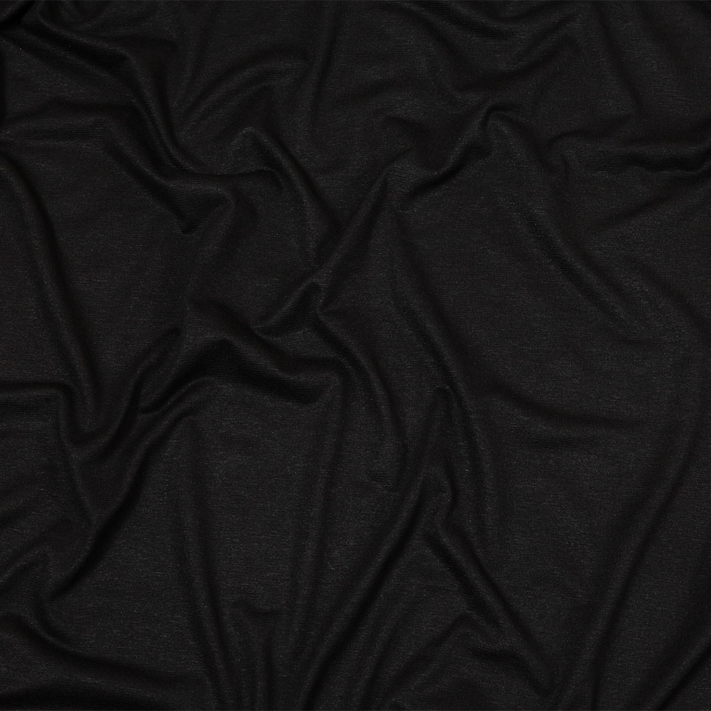 Black Slubbed Stretch Rayon Jersey Black Slubbed Stretch Rayon Jersey
