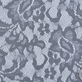 Black and White Lace-Print Silk Chiffon Black and White Lace-Print Silk Chiffon