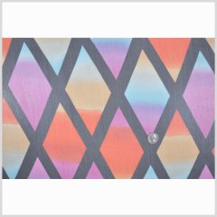 Black/Bright Orange/Canary/Mag Multicolor Crinkled Diamond Silk Chiffon Black/Bright Orange/Canary/Mag Multicolor Crinkled Diamond Silk Chiffon