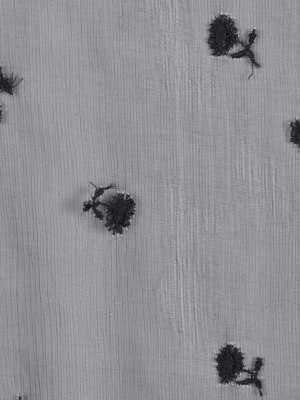 Carolina Herrera Italian Black Floral Cotton Embroidered Crinkled Silk Chiffon Carolina Herrera Italian Black Floral Cotton Embroidered Crinkled Silk Chiffon