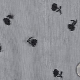 Carolina Herrera Italian Black Floral Cotton Embroidered Crinkled Silk Chiffon Carolina Herrera Italian Black Floral Cotton Embroidered Crinkled Silk Chiffon