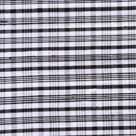 Black and Ivory Plaid Shantung/Dupioni Black and Ivory Plaid Shantung/Dupioni