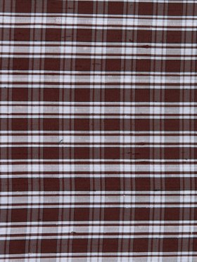 Chocolate Plaid Shantung/ Dupioni Chocolate Plaid Shantung/ Dupioni