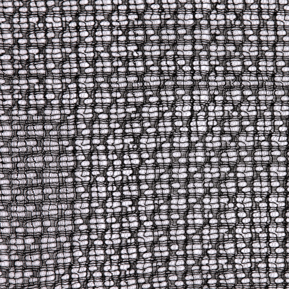 Black Abstract Delicate Silk Lace