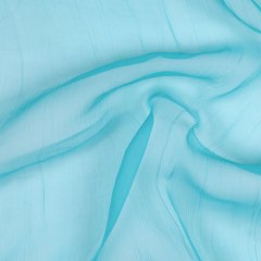 Oscar de la Renta Pool Blue Crinkled Silk Organza Oscar de la Renta Pool Blue Crinkled Silk Organza