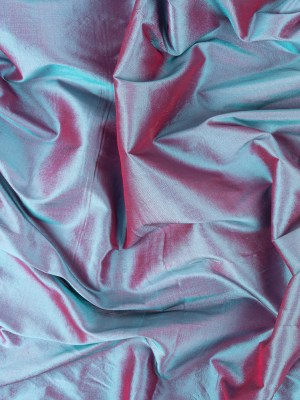 Iridescent Sky Blue and Magenta Silk Shantung Iridescent Sky Blue and Magenta Silk Shantung