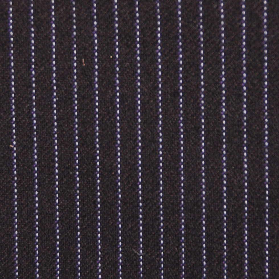 Black-Brown/Purple/White Striped Suiting