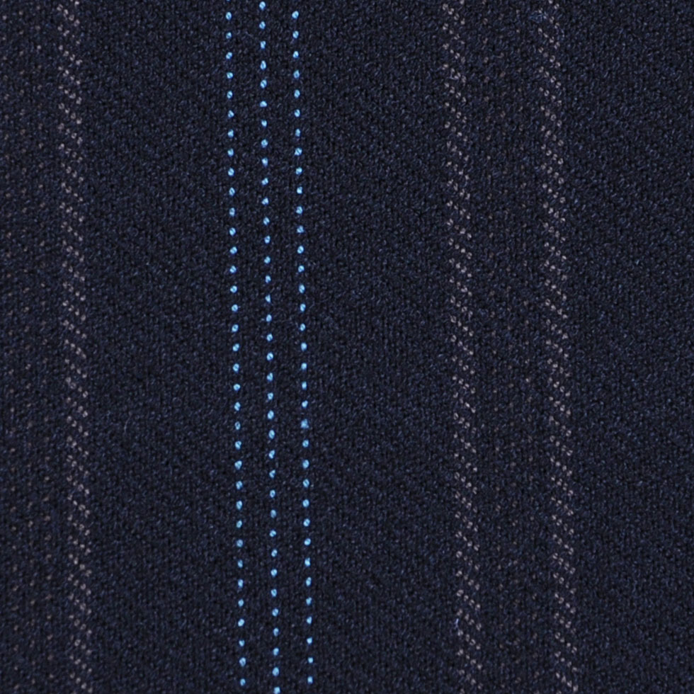 Black/Baby Blue Striped Suiting