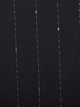 Italian Black and White Stitched-Stripe Wool Twill Italian Black and White Stitched-Stripe Wool Twill