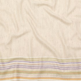 Italian Almond Milk Wool Woven Panel with Multicolored Stripes Italian Almond Milk Wool Woven Panel with Multicolored Stripes