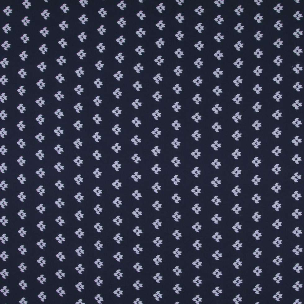 Italian Famous NYC Designer Border Printed Wool-Rayon Woven