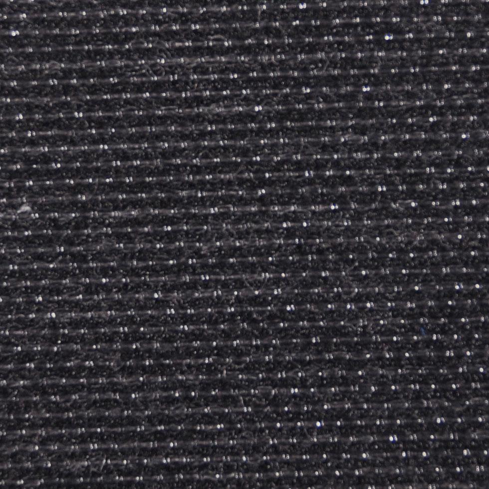 Carolina Herrera Swiss Pinstriped Metallic Black and Silver Novelty Wool Woven