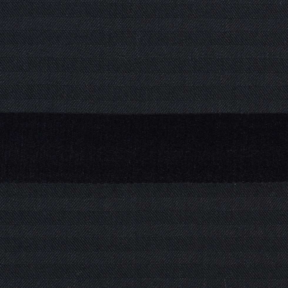 Black Herringbone Wool Suiting