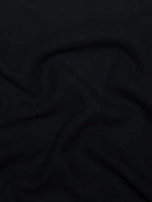 Italian Midnight Navy Creped Wool Double Cloth Italian Midnight Navy Creped Wool Double Cloth