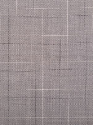 Italian Steeple Gray, White and Black Tattersall Windowpane Check Wool Dobby Suiting Italian Steeple Gray, White and Black Tattersall Windowpane Check Wool Dobby Suiting