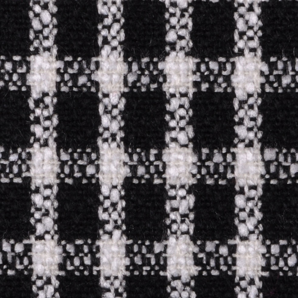 Black/Off-White Plaid Coating