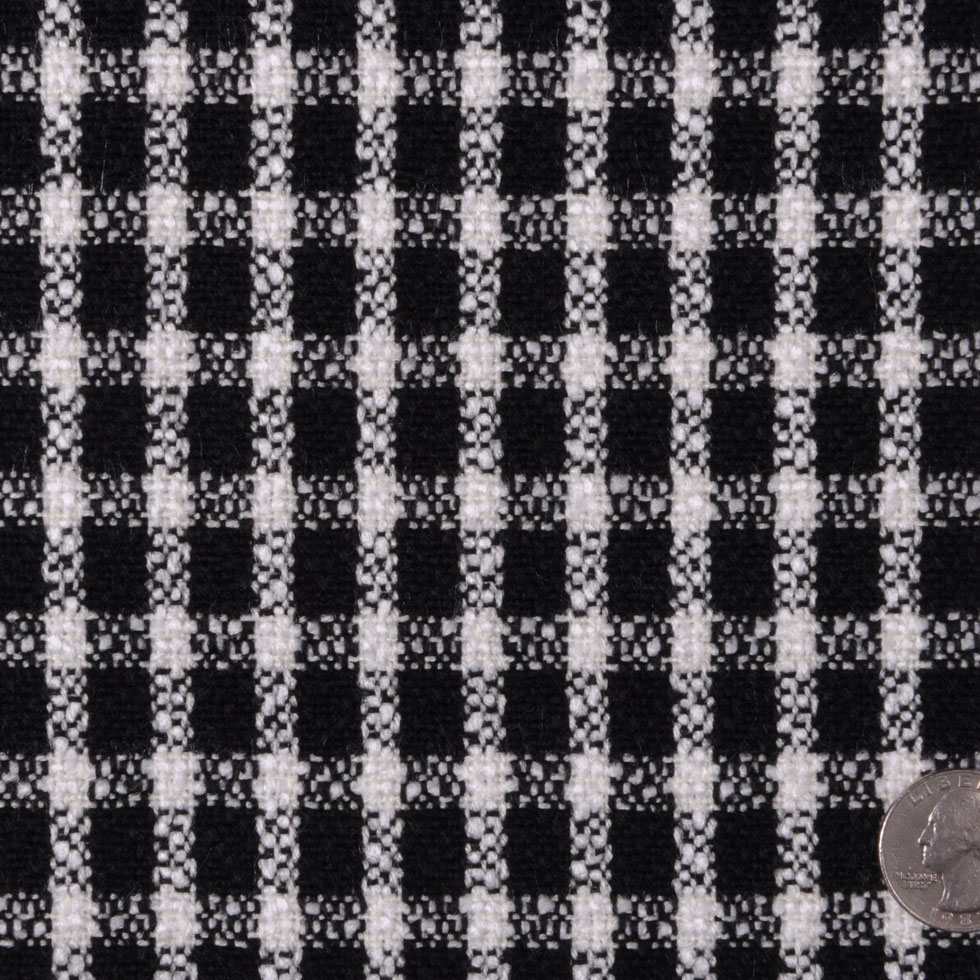 Black/Off-White Plaid Coating Black/Off-White Plaid Coating