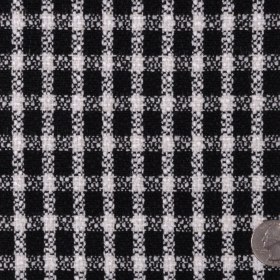Black/Off-White Plaid Coating Black/Off-White Plaid Coating