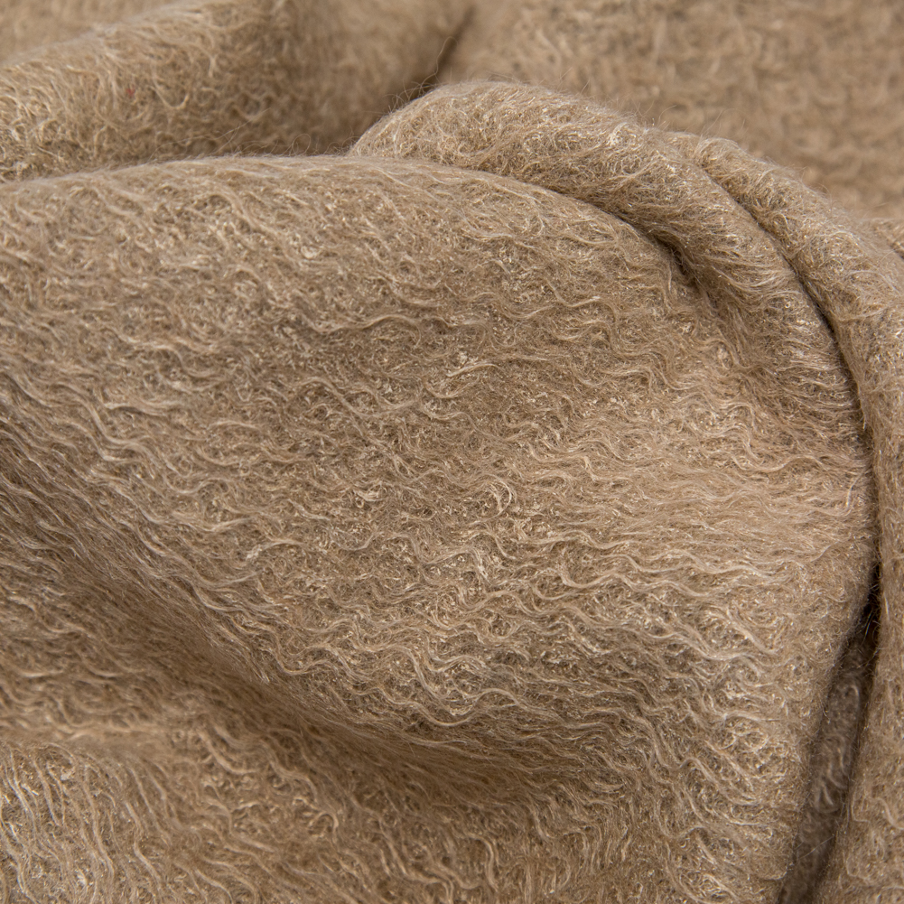 Novelty Black Olive Heavyweight Wool Coating with Golden Egg Laminate