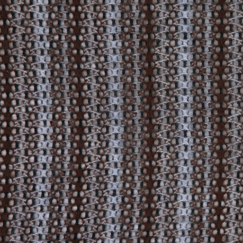Brown/White/Black Striped Wool-Acrylic Knit Brown/White/Black Striped Wool-Acrylic Knit