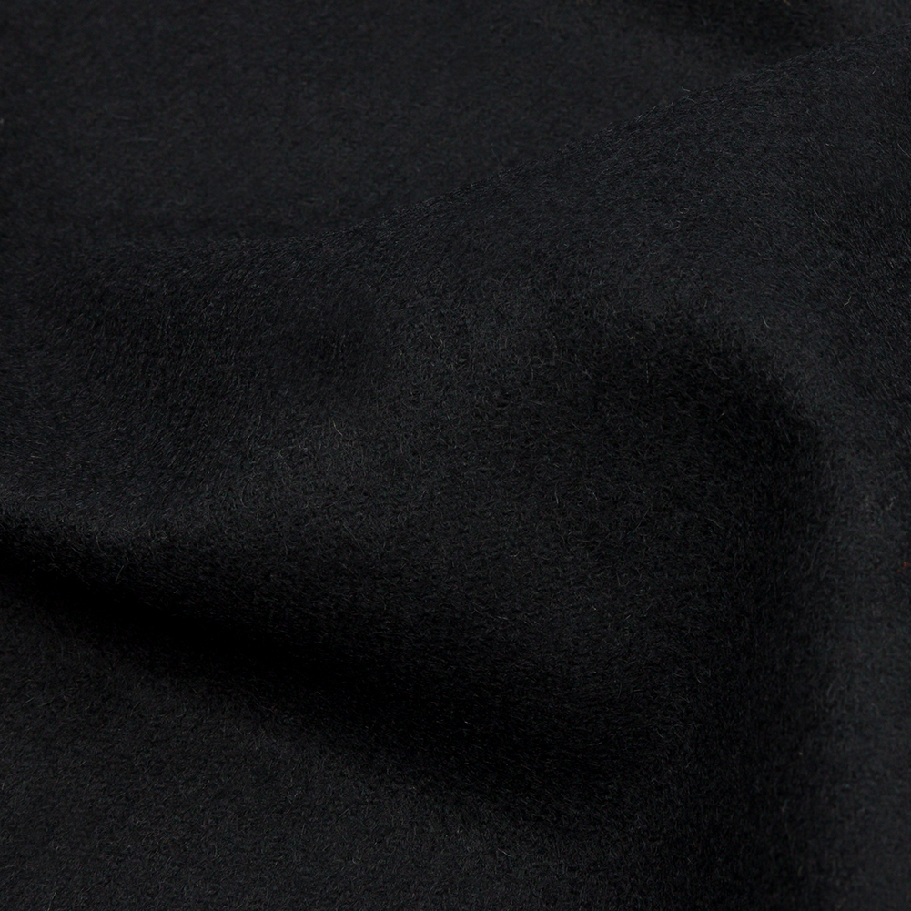 Black Brushed Wool and Cashmere Twill Black Brushed Wool and Cashmere Twill