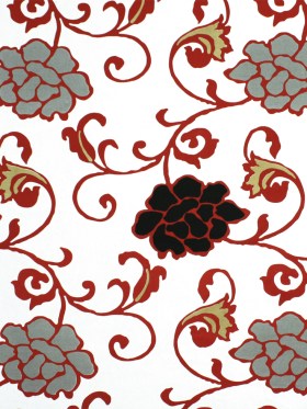 Off-White/Primary Red/Black/Gray/Tan Floral Canvas Off-White/Primary Red/Black/Gray/Tan Floral Canvas