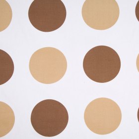 Off-White/Chocolate/Tan Polka Dots Canvas Off-White/Chocolate/Tan Polka Dots Canvas