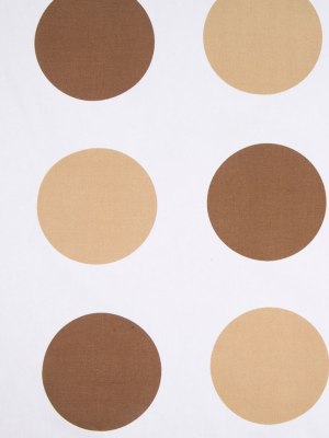 Off-White/Chocolate/Tan Polka Dots Canvas Off-White/Chocolate/Tan Polka Dots Canvas