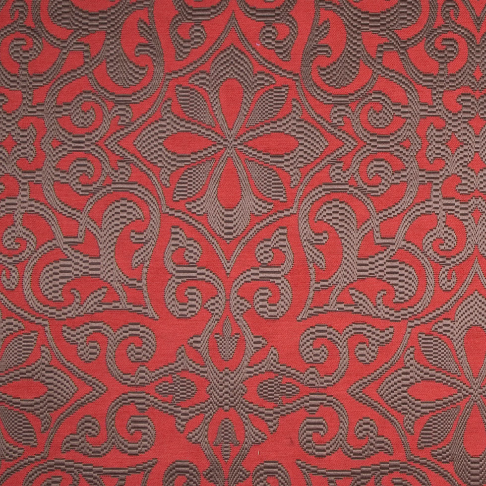 Brick/Dusted Chocolate Damask Woven Brick/Dusted Chocolate Damask Woven