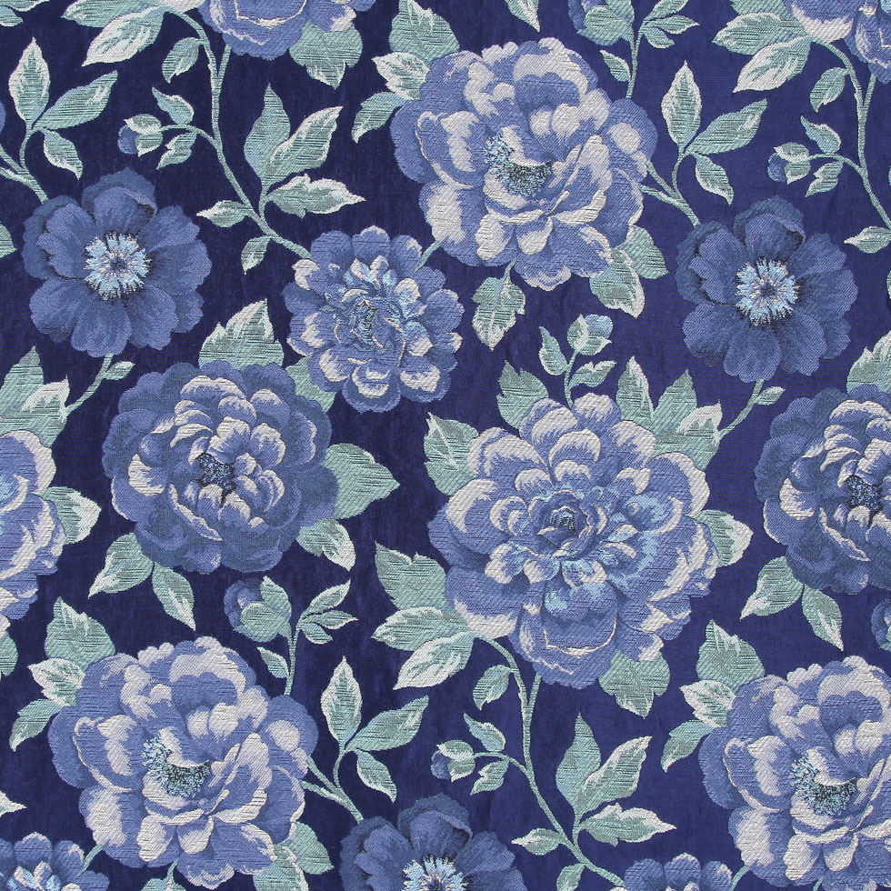 Marine/Sage/Beige Floral Woven Marine/Sage/Beige Floral Woven