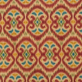 Beige & Red Gem Ikat Prints Beige & Red Gem Ikat Prints