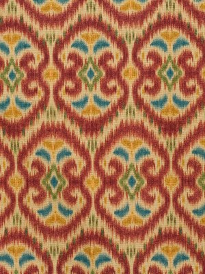 Beige & Red Gem Ikat Prints Beige & Red Gem Ikat Prints