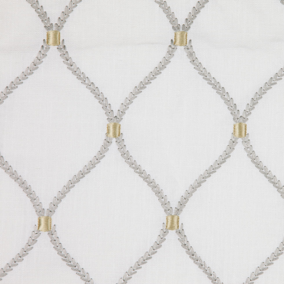 White Classical Rayon Embroidered Linen White Classical Rayon Embroidered Linen