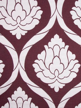 Burgundy/Natural Damask Woven Burgundy/Natural Damask Woven