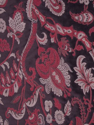 Chocolate/Red/Beige Floral Brocade Chocolate/Red/Beige Floral Brocade