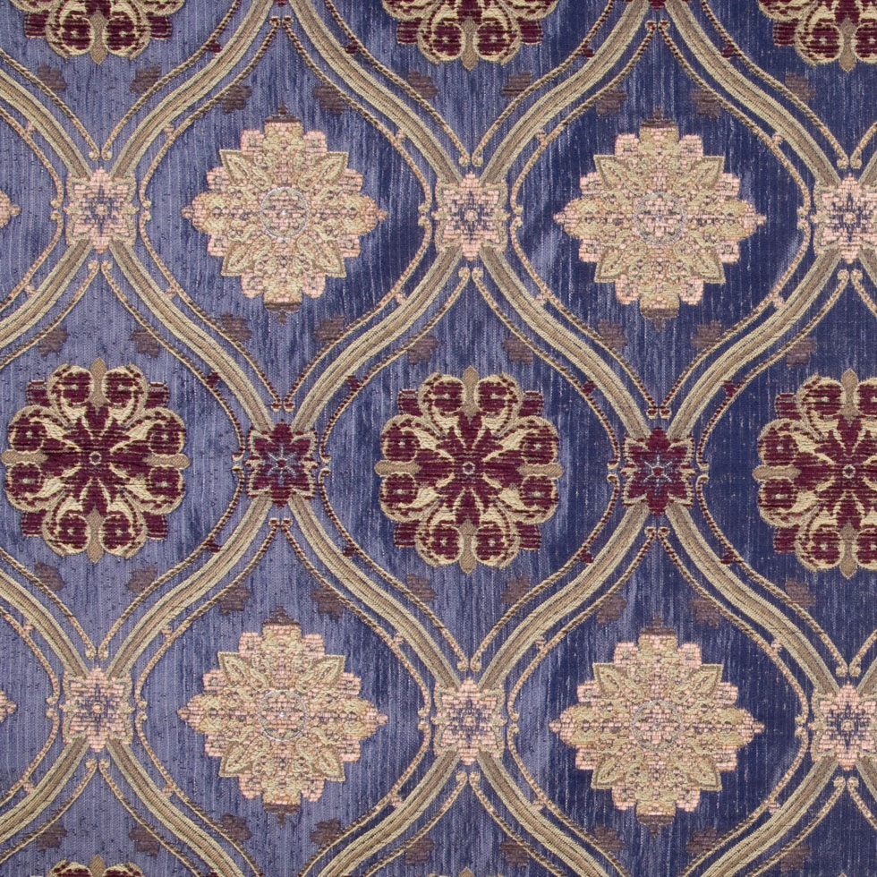 Blue/Gold/Wine Floral Brocade Blue/Gold/Wine Floral Brocade