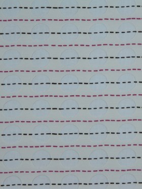 Natural/Magenta/Black-Brown Geometric Organza Natural/Magenta/Black-Brown Geometric Organza