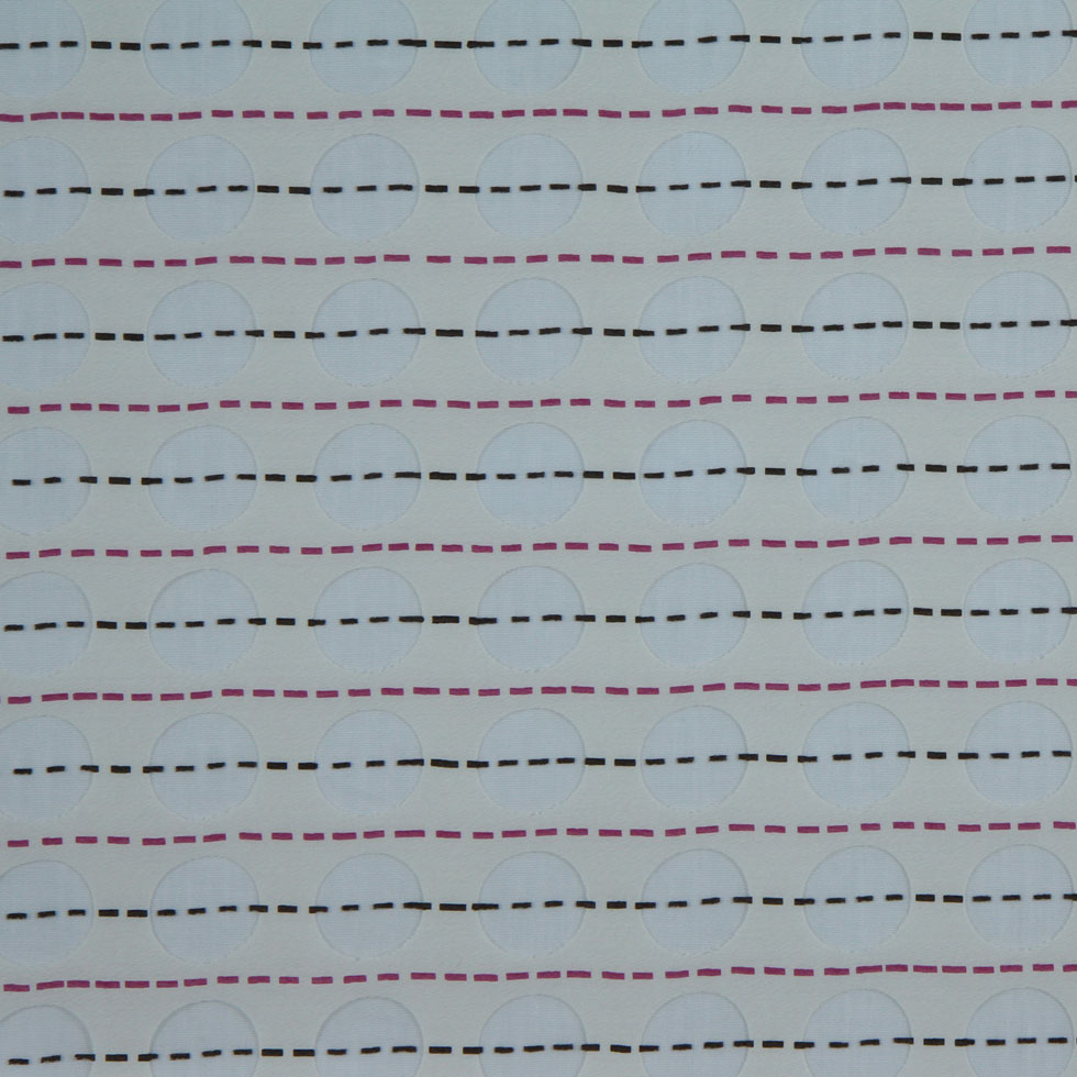 Natural/Magenta/Black-Brown Geometric Organza Natural/Magenta/Black-Brown Geometric Organza